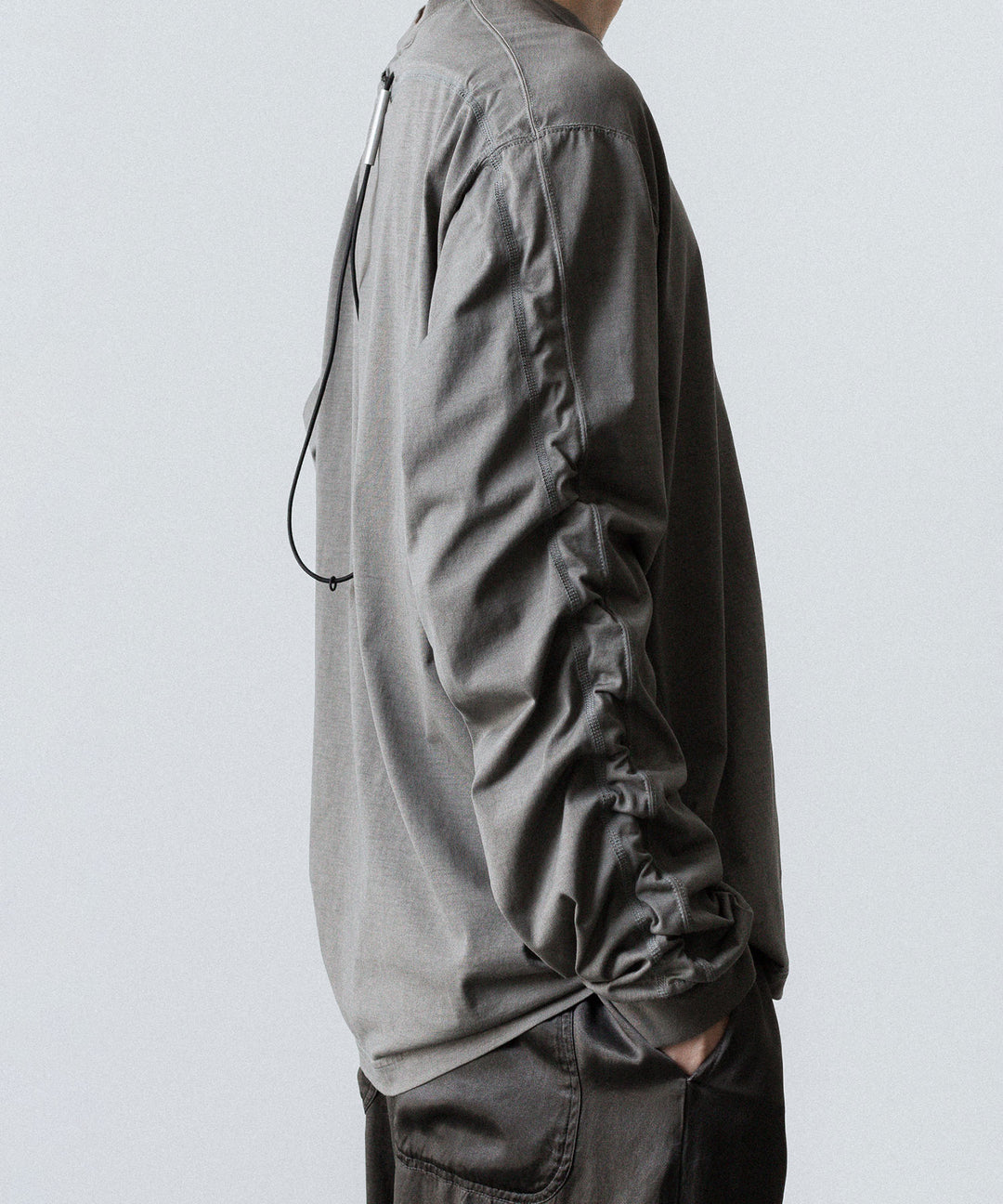 VEIN ヴェインの100/3 SUEDE JERSEY DISTRESSED VESSEL L/S TEE - GRAYの公式通販サイトsession福岡セレクトショップ