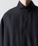 画像をギャラリービューアに読み込む, ssstein(シュタイン)のWOOL/SILK SHIRRED LIGHT ZIP JACKET - BLACKの公式通販サイトsession福岡セレクトショップ

