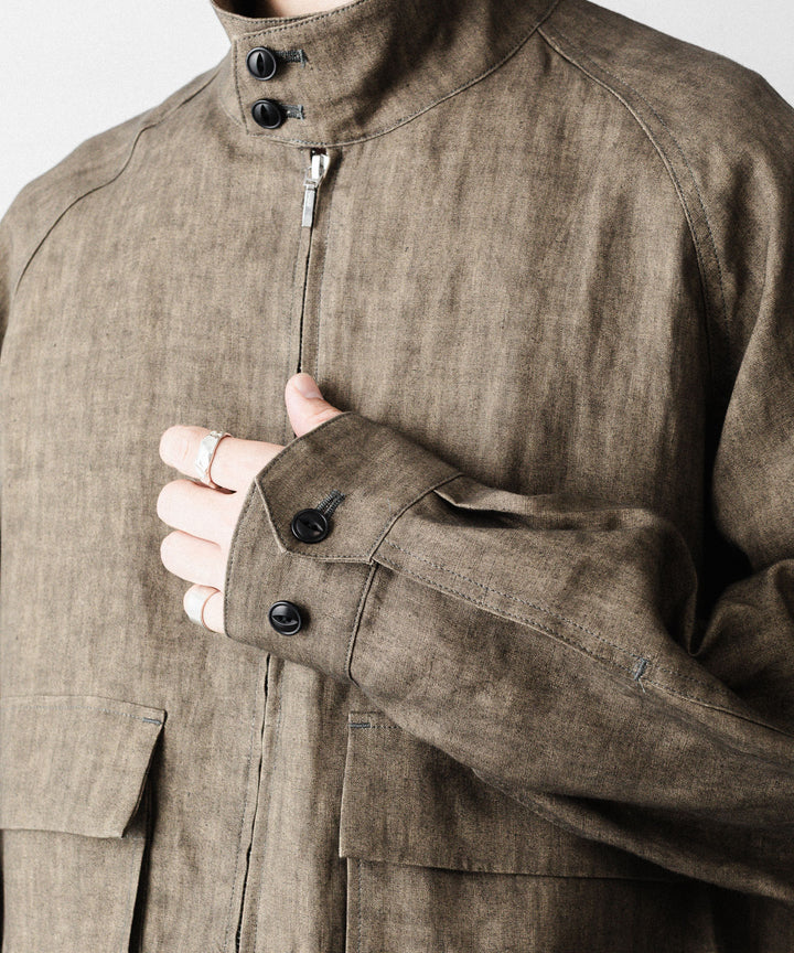 nakedgauge ネイキッドゲージのSUMI LINEN N48 BLOUSONのKHAKI公式通販サイトsession福岡セレクトショップ