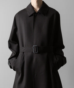 【ssstein】OVERSIZED BALMACAAN COAT - GINGHAM