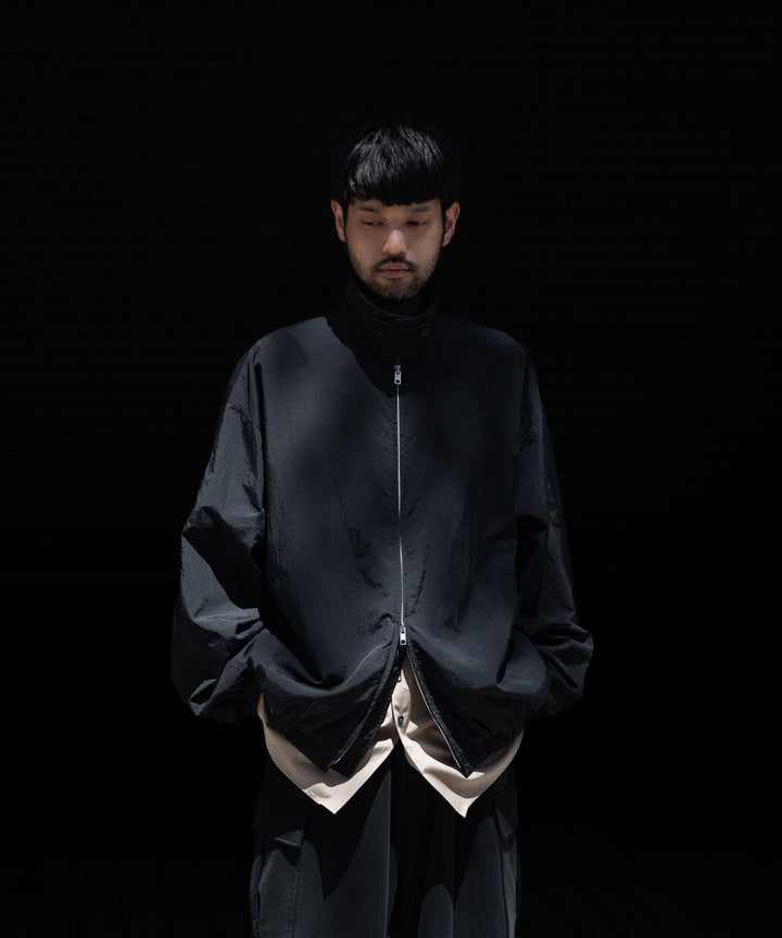 【ssstein】RECYCLED NYLON OVERSIZED ZIP JACKET -  BLACK