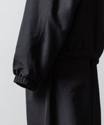 画像をギャラリービューアに読み込む, ssstein(シュタイン)のWOOL/SILK SHIRRED LIGHT ZIP JACKET - BLACKの公式通販サイトsession福岡セレクトショップ

