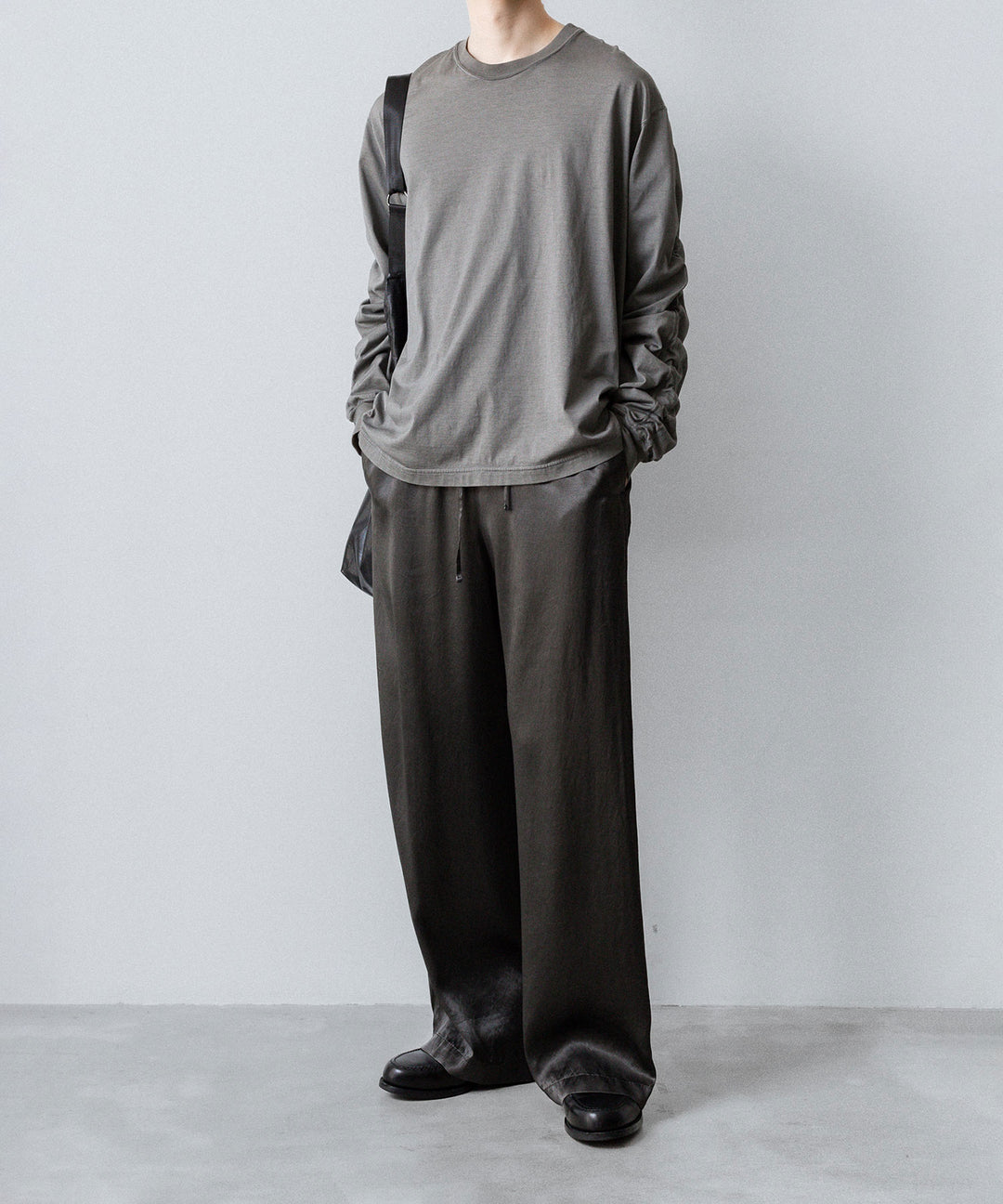 VEIN ヴェインの100/3 SUEDE JERSEY DISTRESSED VESSEL L/S TEE - GRAYの公式通販サイトsession福岡セレクトショップ