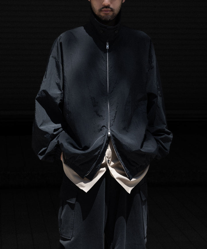 【ssstein】RECYCLED NYLON OVERSIZED ZIP JACKET -  BLACK
