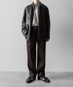 画像をギャラリービューアに読み込む, INTÉRIM(インテリム)のWOOL FRANNEL DRAPE 2-TUCK STRAIGHT SLACKS - BROWNの公式通販サイトsession福岡セレクトショップ
