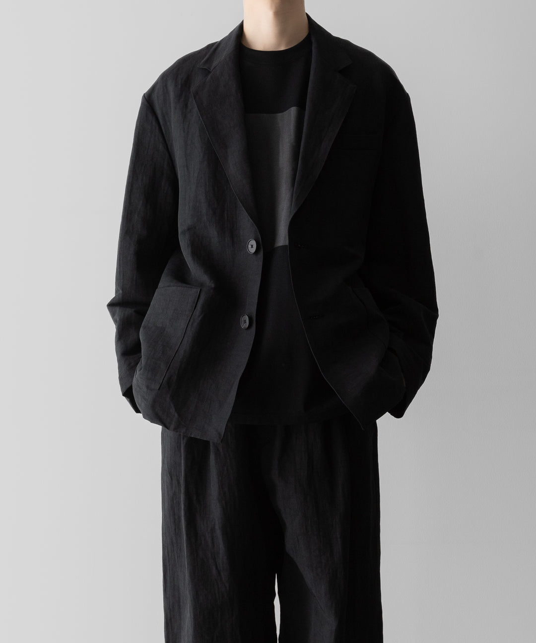 ssstein(シュタイン)のLI/NY POPLIN SINGLE BREASTED JACKET - BLACKの公式通販サイトsession福岡セレクトショップ