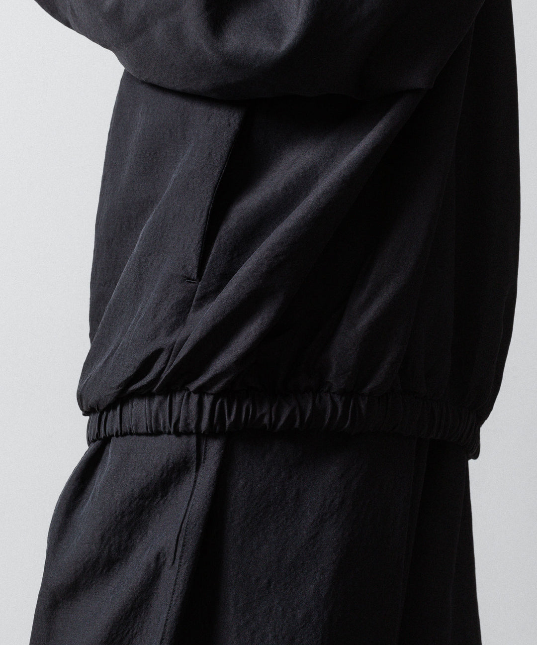 ssstein(シュタイン)のWOOL/SILK SHIRRED LIGHT ZIP JACKET - BLACKの公式通販サイトsession福岡セレクトショップ