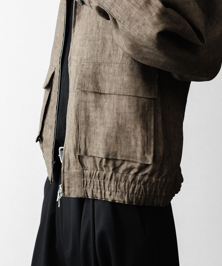 nakedgauge ネイキッドゲージのSUMI LINEN N48 BLOUSONのKHAKI公式通販サイトsession福岡セレクトショップ
