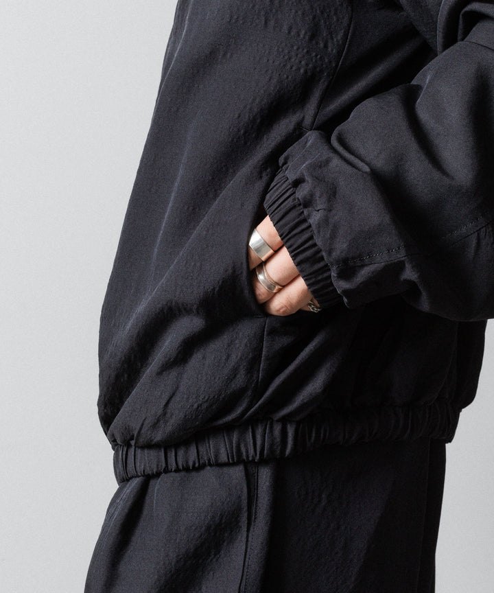 ssstein(シュタイン)のWOOL/SILK SHIRRED LIGHT ZIP JACKET - BLACKの公式通販サイトsession福岡セレクトショップ