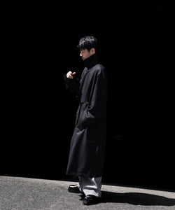 ssstein / シュタイン】WOOL FLANNEL OVERSIZED DOUBLE BREASTED COAT