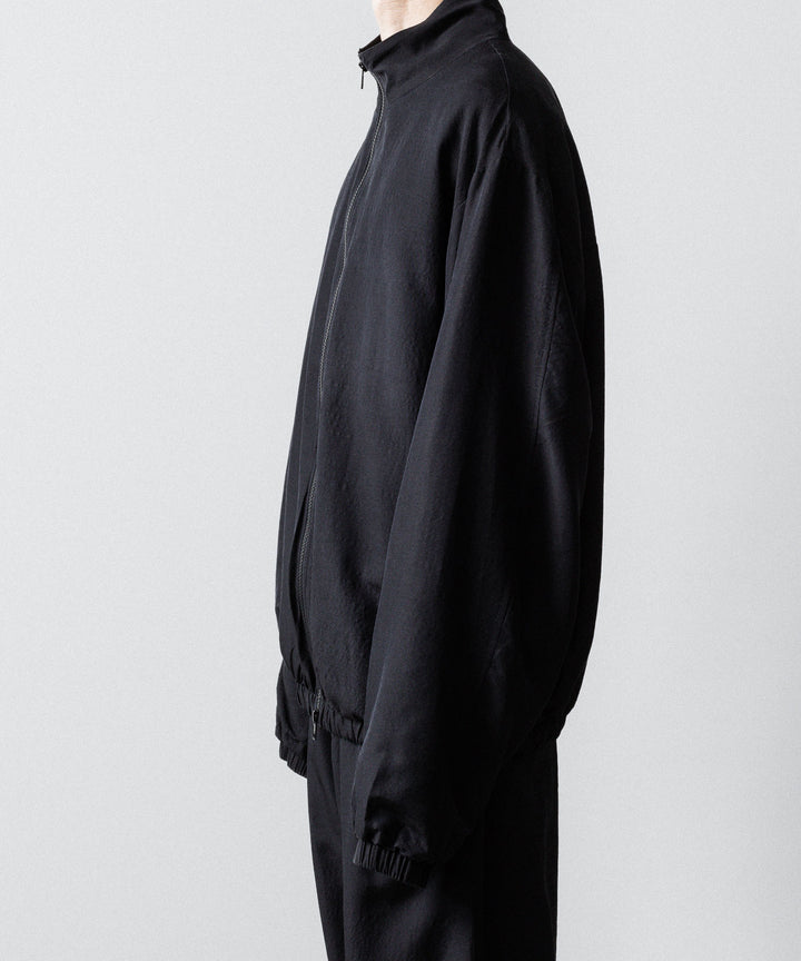 ssstein(シュタイン)のWOOL/SILK SHIRRED LIGHT ZIP JACKET - BLACKの公式通販サイトsession福岡セレクトショップ