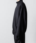 画像をギャラリービューアに読み込む, ssstein(シュタイン)のWOOL/SILK SHIRRED LIGHT ZIP JACKET - BLACKの公式通販サイトsession福岡セレクトショップ
