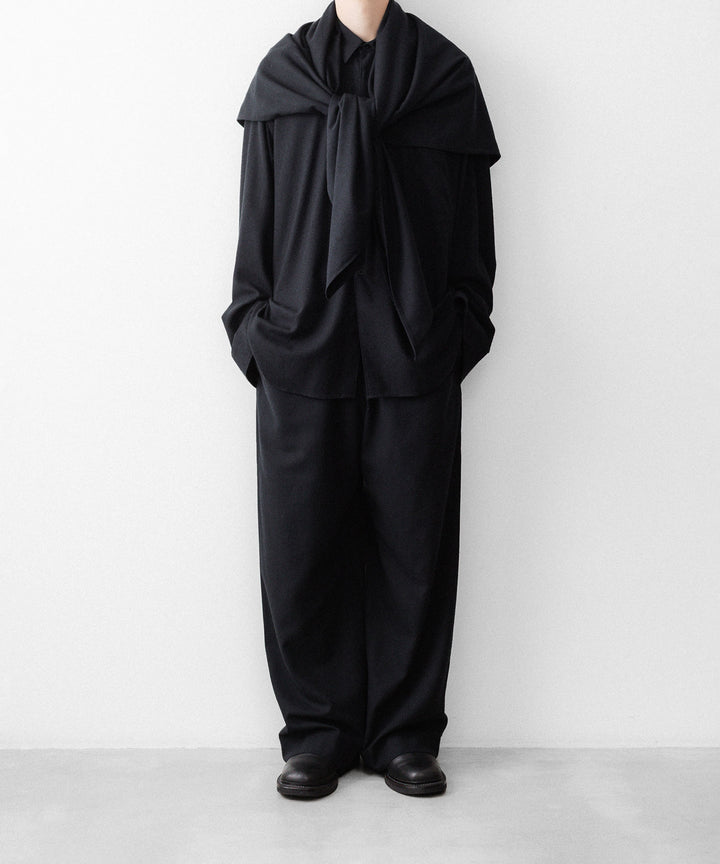 INTÉRIM インテリムのSILK NOIL SQUARE CLOTH STOLEのBLACK 公式通販サイトsession福岡セレクトショップ