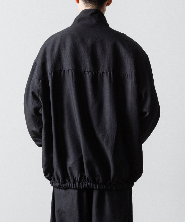 ssstein(シュタイン)のWOOL/SILK SHIRRED LIGHT ZIP JACKET - BLACKの公式通販サイトsession福岡セレクトショップ