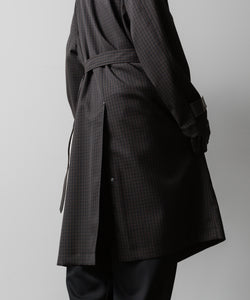 【ssstein】OVERSIZED BALMACAAN COAT - GINGHAM