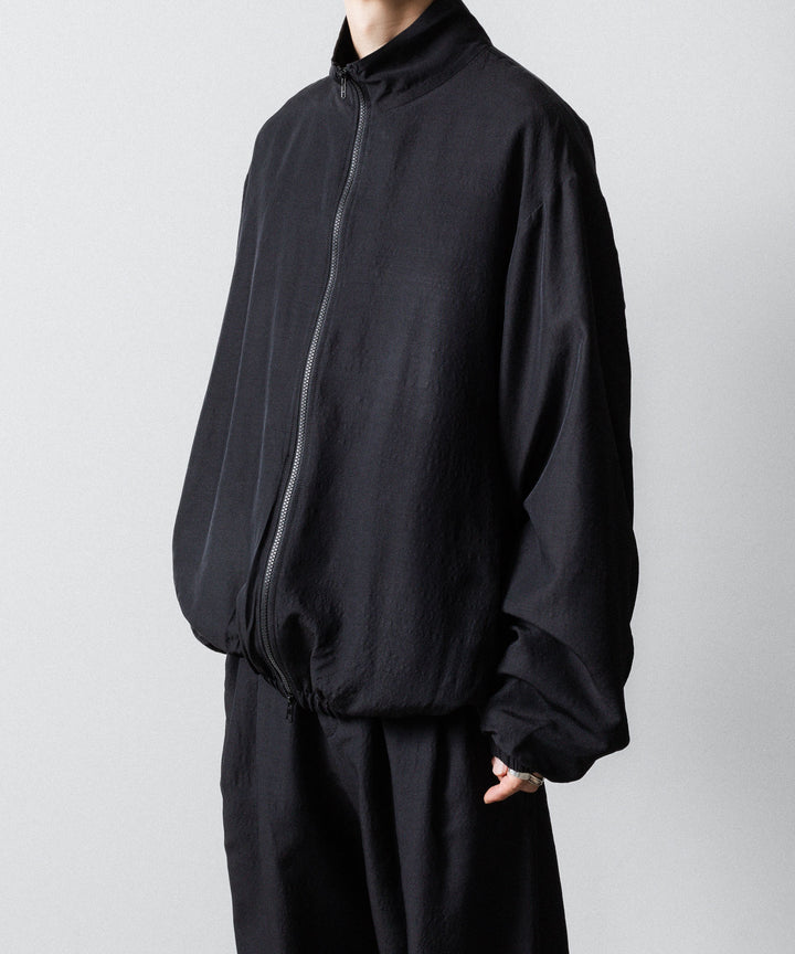 ssstein(シュタイン)のWOOL/SILK SHIRRED LIGHT ZIP JACKET - BLACKの公式通販サイトsession福岡セレクトショップ
