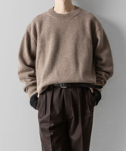 INTÉRIM(インテリム)のWOOL FRANNEL DRAPE 2-TUCK STRAIGHT SLACKS - BROWNの公式通販サイトsession福岡セレクトショップ