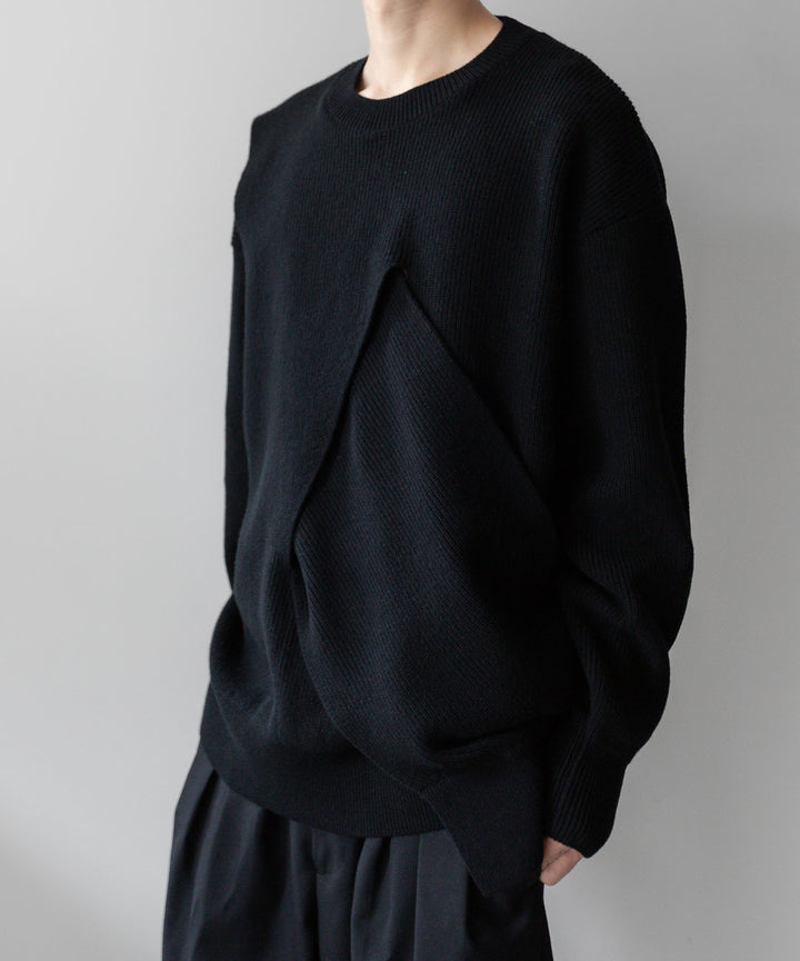 stein(シュタイン)の23AWコレクションCROSSOVER KNIT LSのBLACK