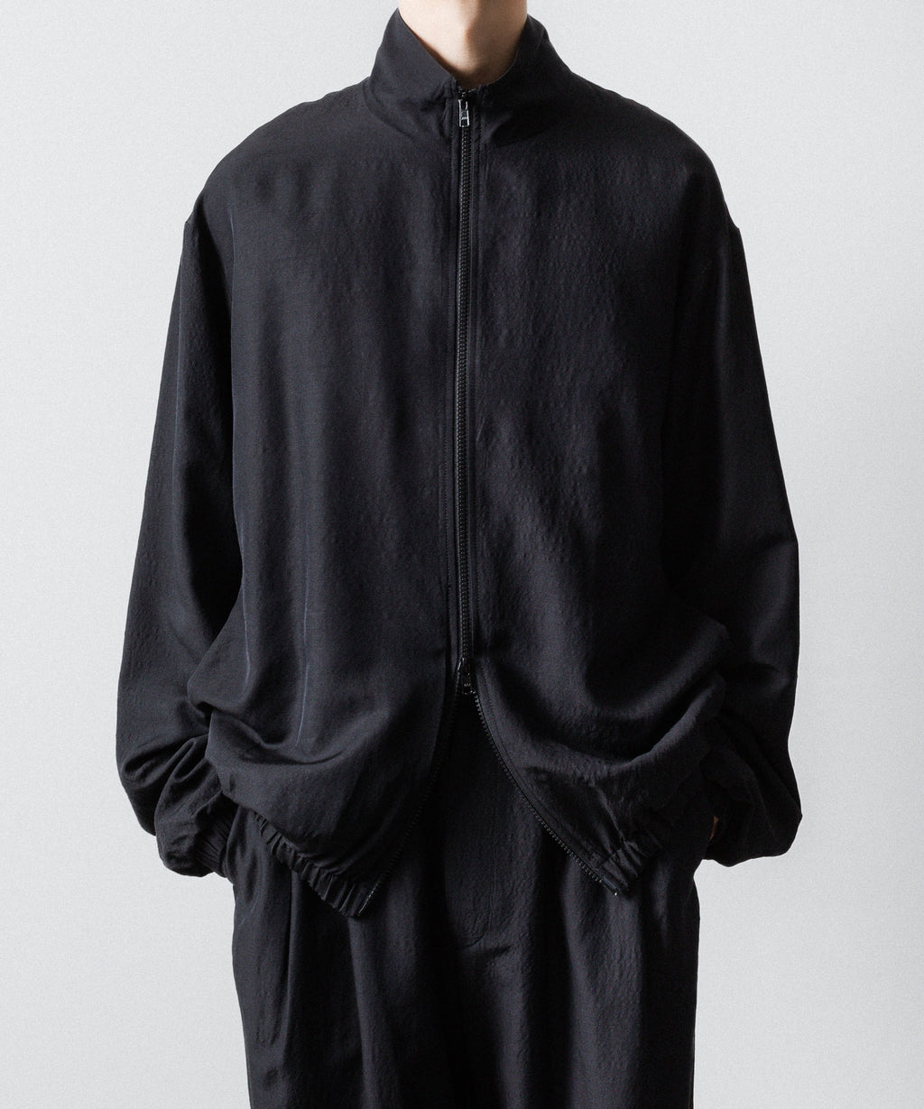 ssstein(シュタイン)のWOOL/SILK SHIRRED LIGHT ZIP JACKET - BLACKの公式通販サイトsession福岡セレクトショップ