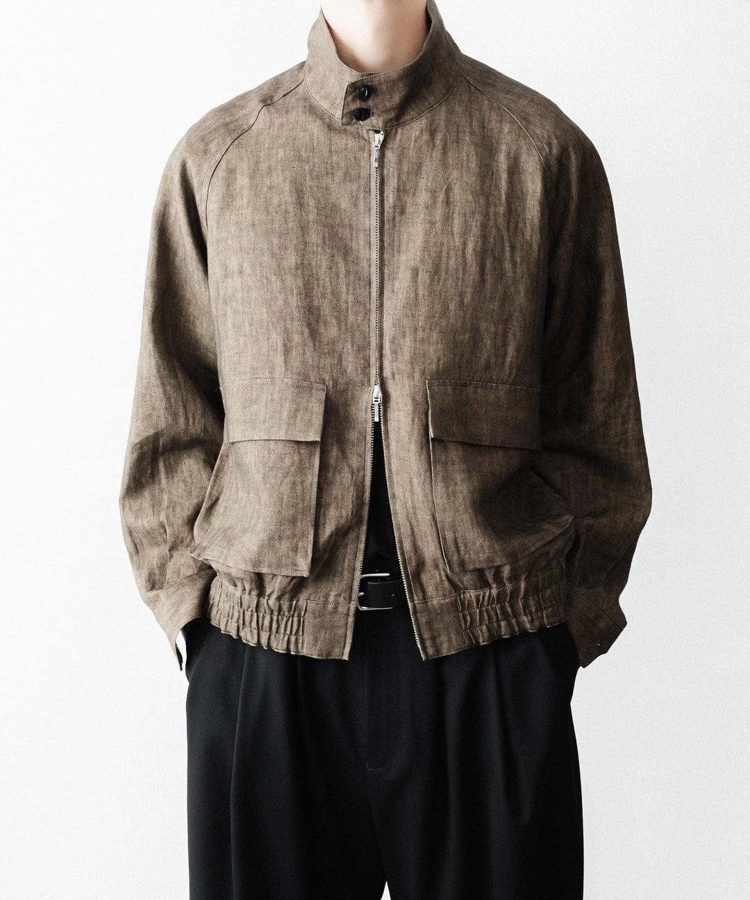 nakedgauge ネイキッドゲージのSUMI LINEN N48 BLOUSONのKHAKI公式通販サイトsession福岡セレクトショップ