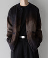 【stein】GRADATION MOHAIR KNIT CARDIGAN - CAMEL NAVY GRADATION