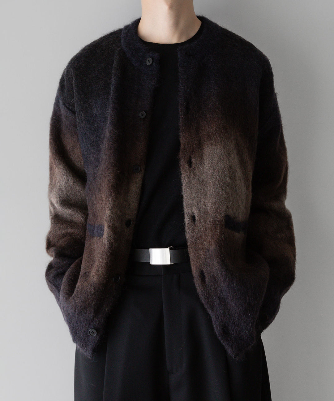 stein(シュタイン)の24SSコレクションGRADATION MOHAIR KNIT CARDIGANのCAMEL NAVY GRADATION公式通販サイトsession福岡セレクトショップ