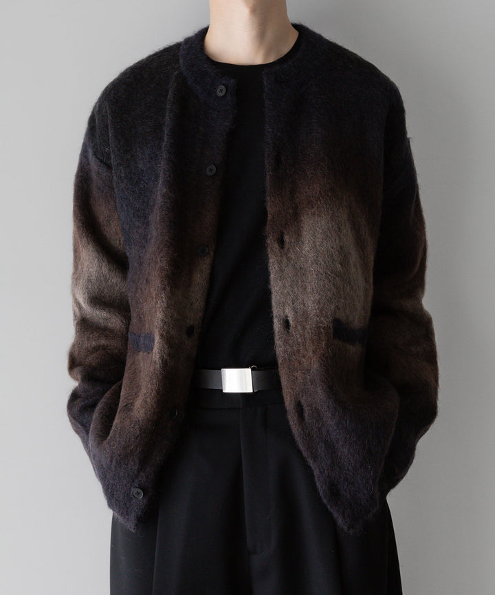 stein(シュタイン)の24SSコレクションGRADATION MOHAIR KNIT CARDIGANのCAMEL NAVY GRADATION公式通販サイトsession福岡セレクトショップ