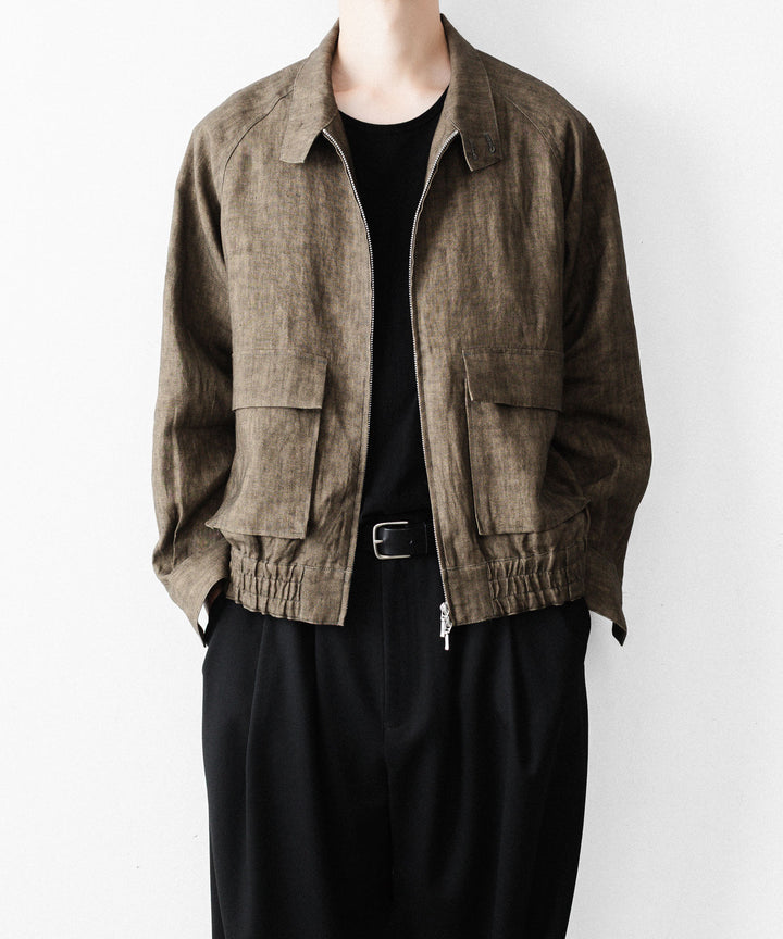 nakedgauge ネイキッドゲージのSUMI LINEN N48 BLOUSONのKHAKI公式通販サイトsession福岡セレクトショップ