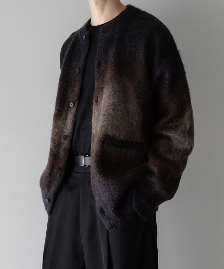 stein(シュタイン)の24SSコレクションGRADATION MOHAIR KNIT CARDIGANのCAMEL NAVY GRADATION公式通販サイトsession福岡セレクトショップ