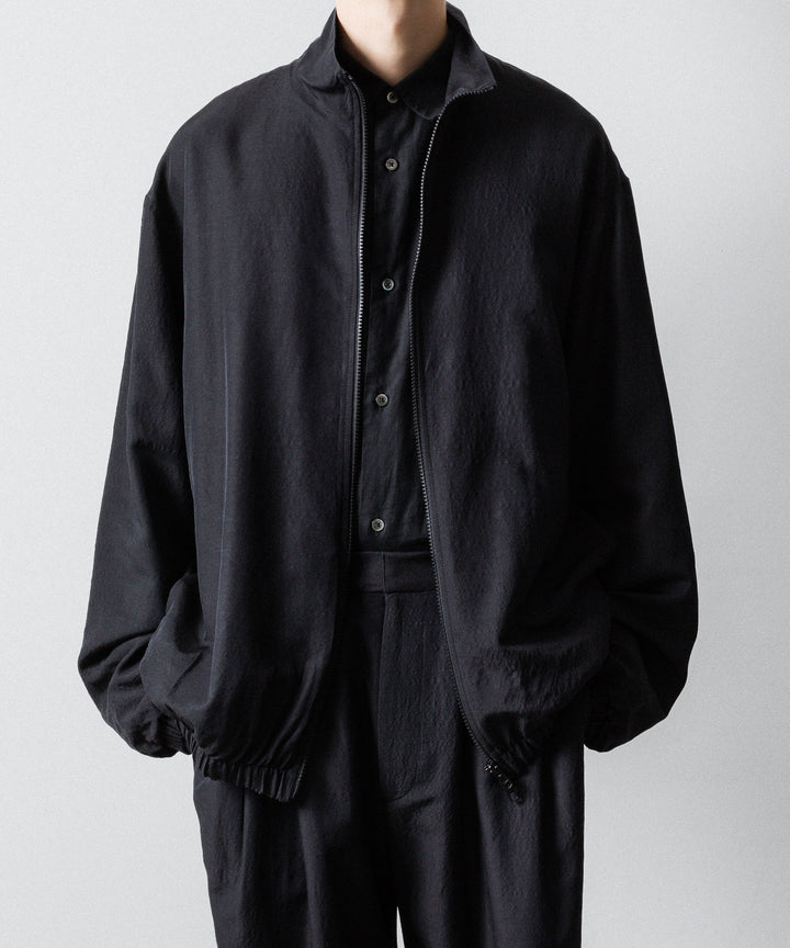 ssstein(シュタイン)のWOOL/SILK SHIRRED LIGHT ZIP JACKET - BLACKの公式通販サイトsession福岡セレクトショップ