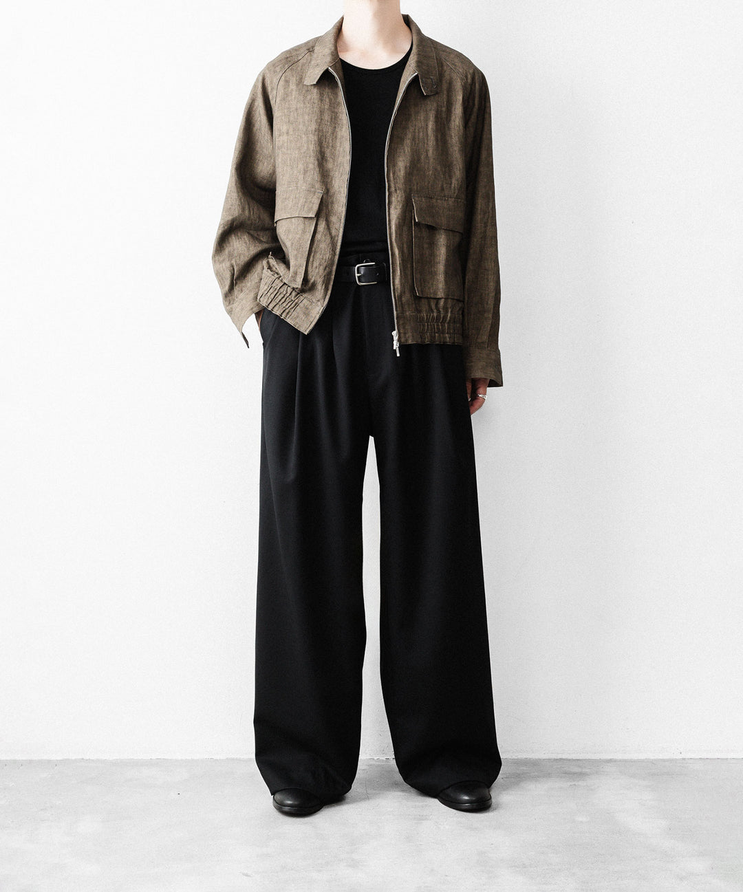 nakedgauge ネイキッドゲージのSUMI LINEN N48 BLOUSONのKHAKI公式通販サイトsession福岡セレクトショップ