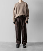 画像をギャラリービューアに読み込む, INTÉRIM(インテリム)のWOOL FRANNEL DRAPE 2-TUCK STRAIGHT SLACKS - BROWNの公式通販サイトsession福岡セレクトショップ
