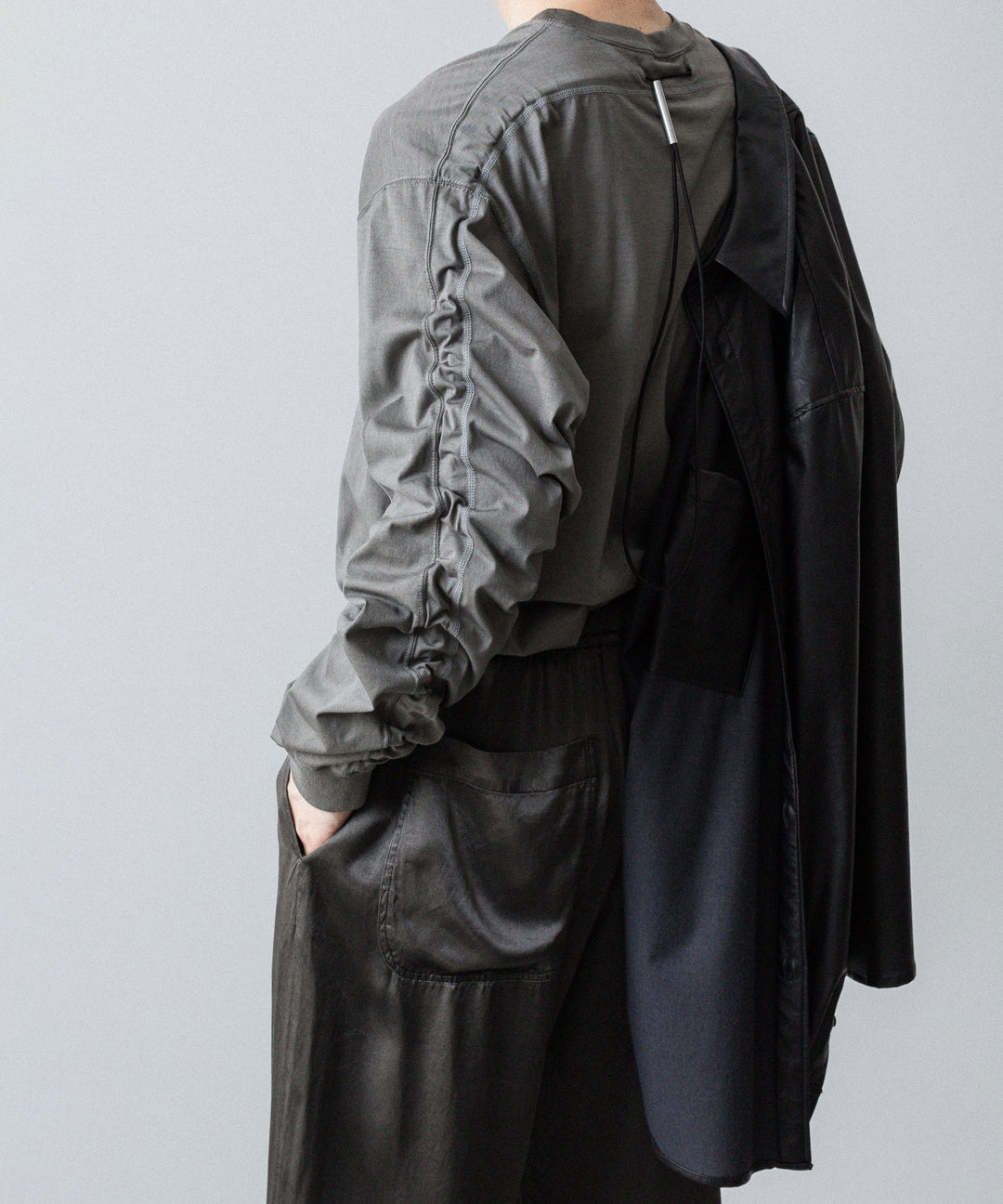 VEIN ヴェインの100/3 SUEDE JERSEY DISTRESSED VESSEL L/S TEE - GRAYの公式通販サイトsession福岡セレクトショップ