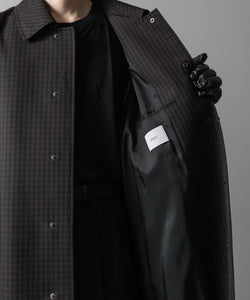 【ssstein】OVERSIZED BALMACAAN COAT - GINGHAM