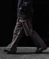 【 VEIN 】11OZ DENIM CUT OFF BAGGY TROUSERS - D.BROWN