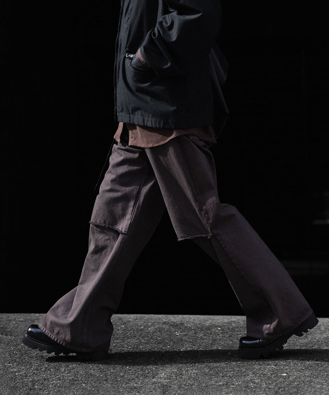 VEIN ヴェインの11OZ DENIM CUT OFF BAGGY TROUSERS - D.BROWNの公式通販サイトsession福岡セレクトショップ