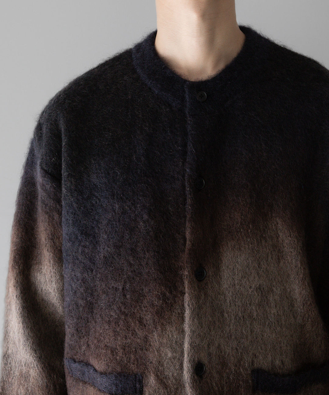 stein(シュタイン)の24SSコレクションGRADATION MOHAIR KNIT CARDIGANのCAMEL NAVY GRADATION公式通販サイトsession福岡セレクトショップ