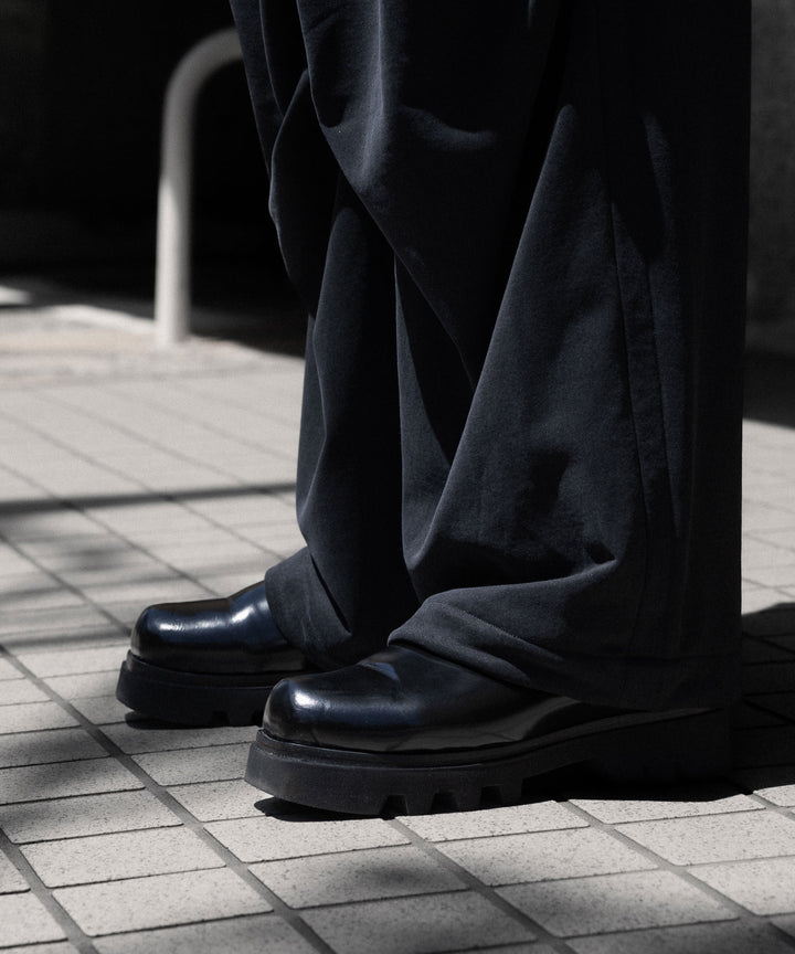 【KANEMASA PHIL.】28G CUPRO OVER CARGO PANTS - BLACK