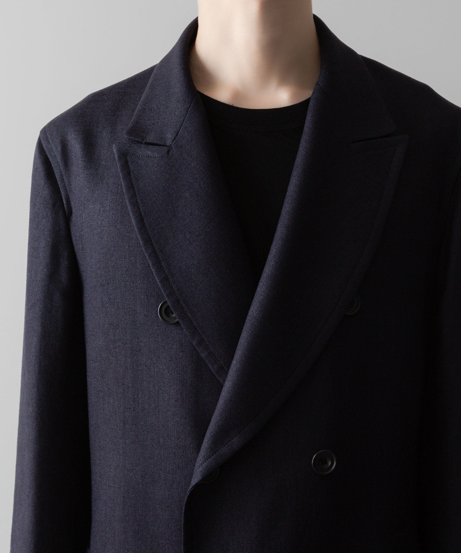 ato(アトウ)のSLUB YARN DOUBLE-BREASTED COAT - NAVY公式通販サイトsession福岡セレクトショップ