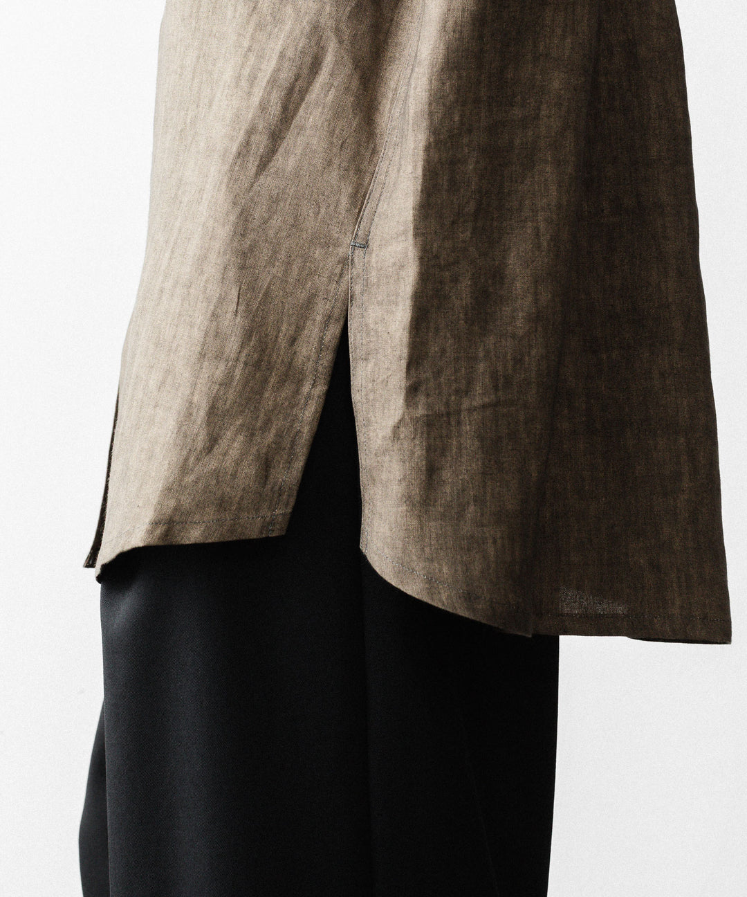 nakedgauge ネイキッドゲージのSUMI LINEN BIG SHIRTのKHAKI公式通販サイトsession福岡セレクトショップ