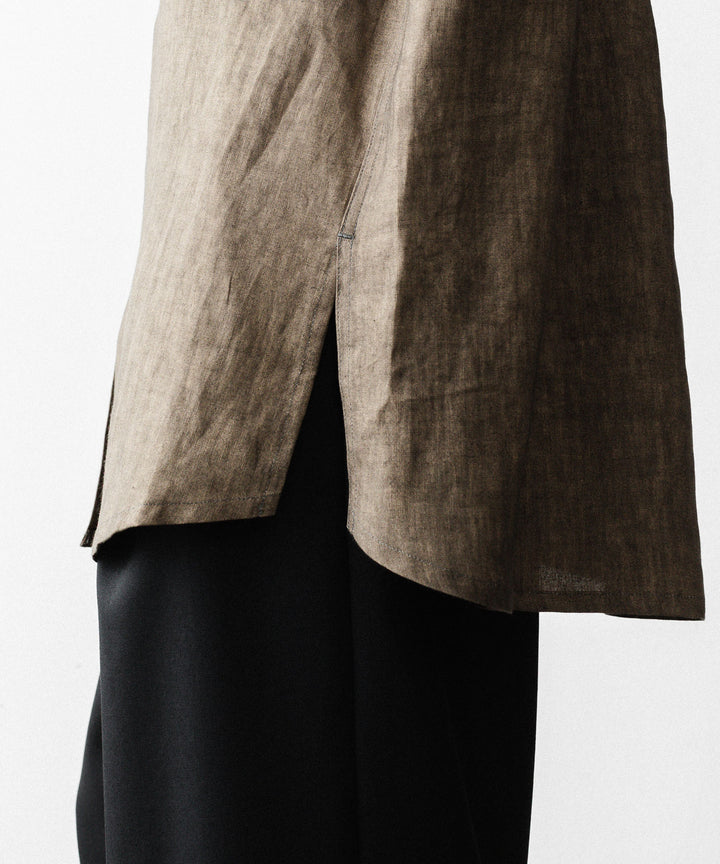 nakedgauge ネイキッドゲージのSUMI LINEN BIG SHIRTのKHAKI公式通販サイトsession福岡セレクトショップ