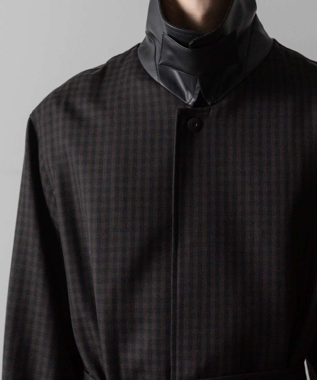 【ssstein】OVERSIZED BALMACAAN COAT - GINGHAM