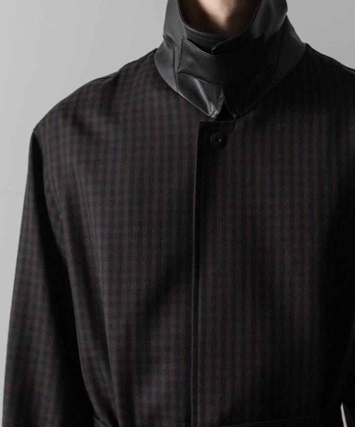 【ssstein】OVERSIZED BALMACAAN COAT - GINGHAM