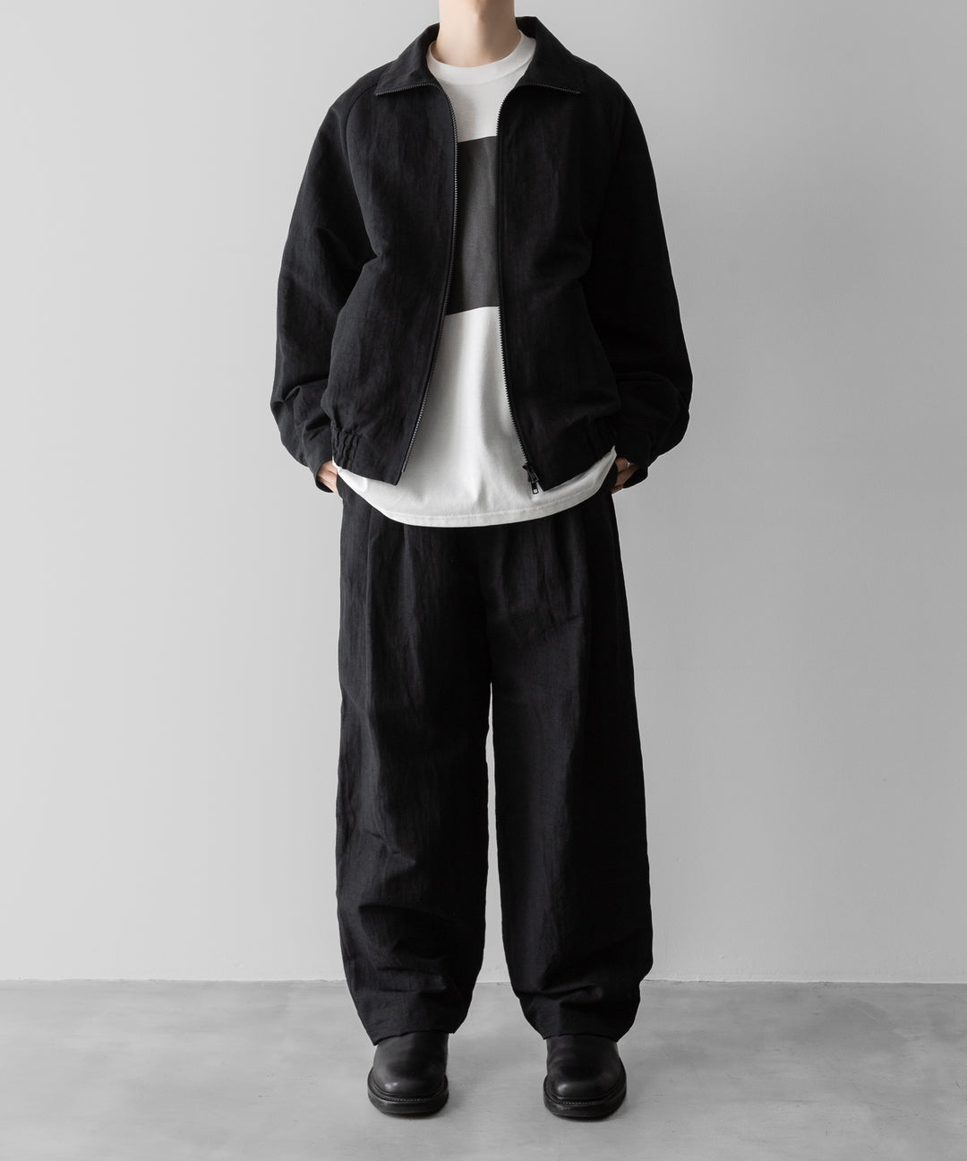 ssstein(シュタイン)のLI/NY POPLIN ZIP UP JACKET - BLACKの公式通販サイトsession福岡セレクトショップ
