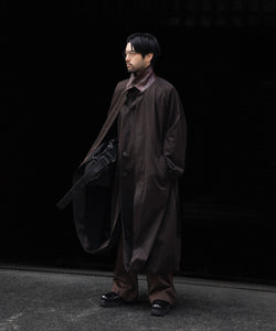 ssstein / シュタイン】BRUSHED CHINO ONE TUCK WIDE PANTS - BROWN