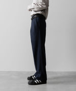 画像をギャラリービューアに読み込む, INTÉRIM(インテリム)のVIRGIN WOOL AND CASHMERE FLANNEL 2-TUCK STRAIGHT SLACKS - TOP NAVYの公式通販サイトsession福岡セレクトショップ
