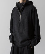 画像をギャラリービューアに読み込む, VEIN ヴェインのWO/PE QUARTER GAUGE KNIT HOODED PULLOVER SHIRT - X.GRAYの公式通販サイトsession福岡セレクトショップ
