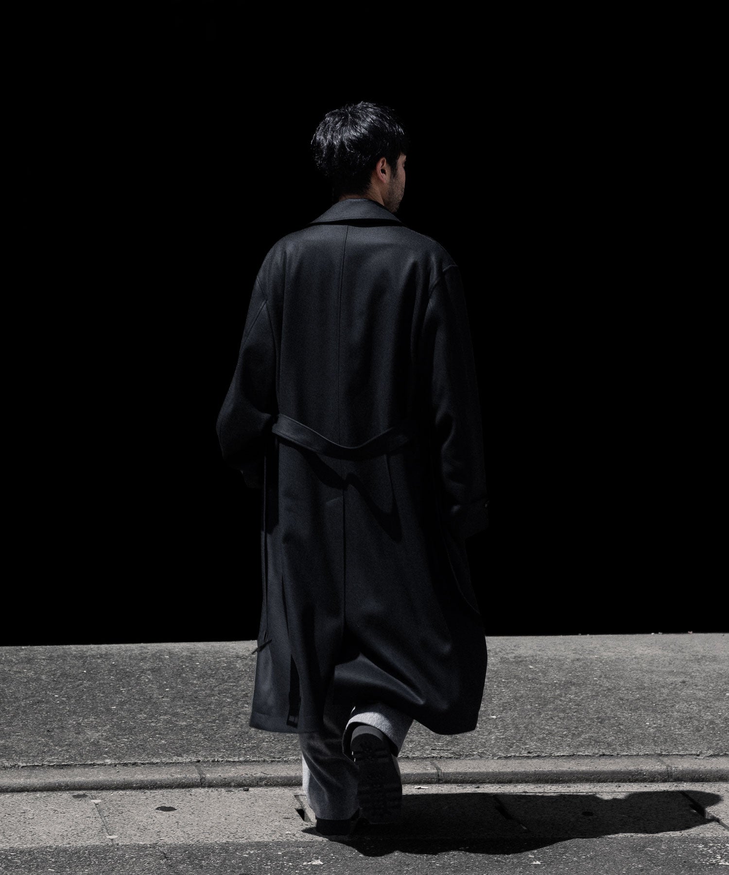 【ssstein】OVERSIZED INVESTIGATED COAT - BLACK