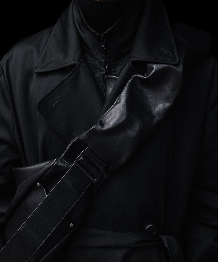ssstein(シュタイン)のCOTTON SATIN OVERSIZED DOUBLE BREASTED COAT - BLACKの公式通販サイトsession福岡セレクトショップ