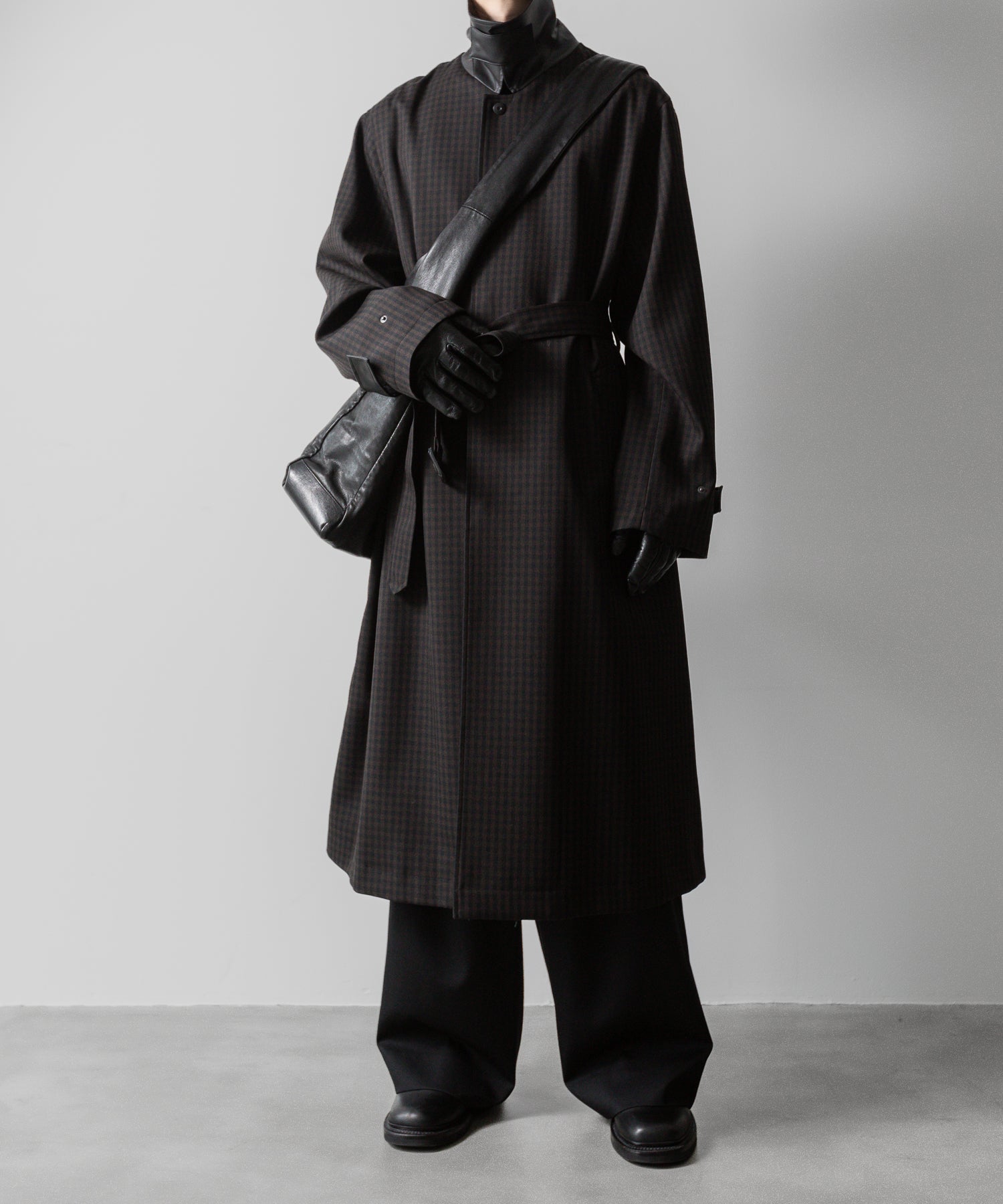 【ssstein】OVERSIZED BALMACAAN COAT - GINGHAM